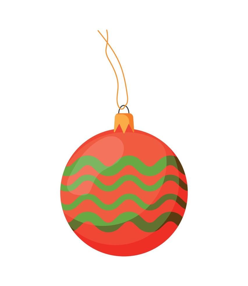 ilustrador vectorial de decoraciones para árboles de navidad vector