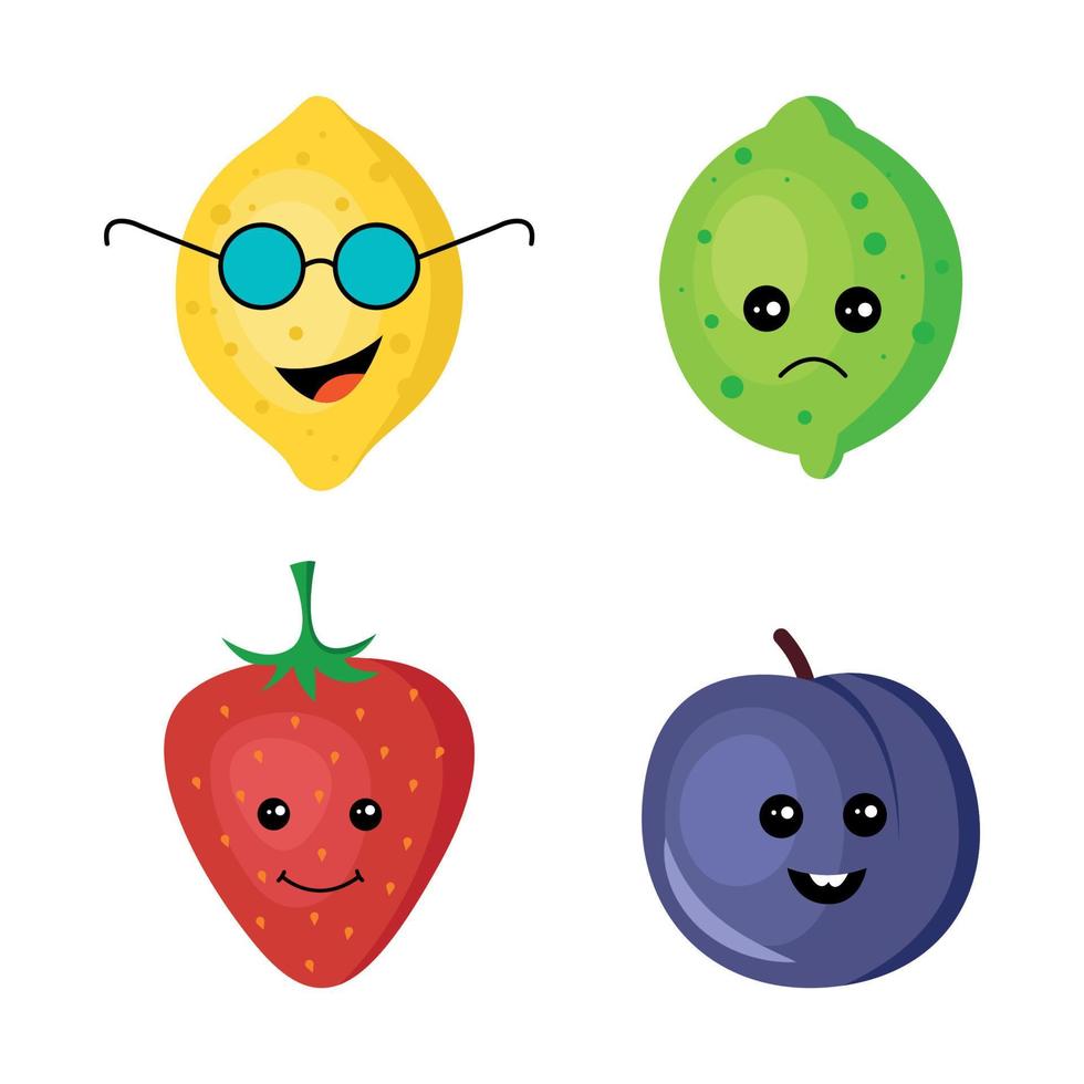 conjunto de frutas vector