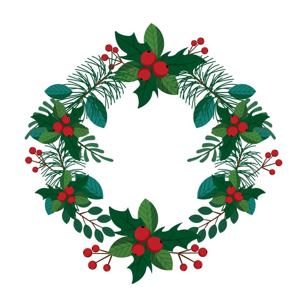 Vector illustration of Christmas Wreath