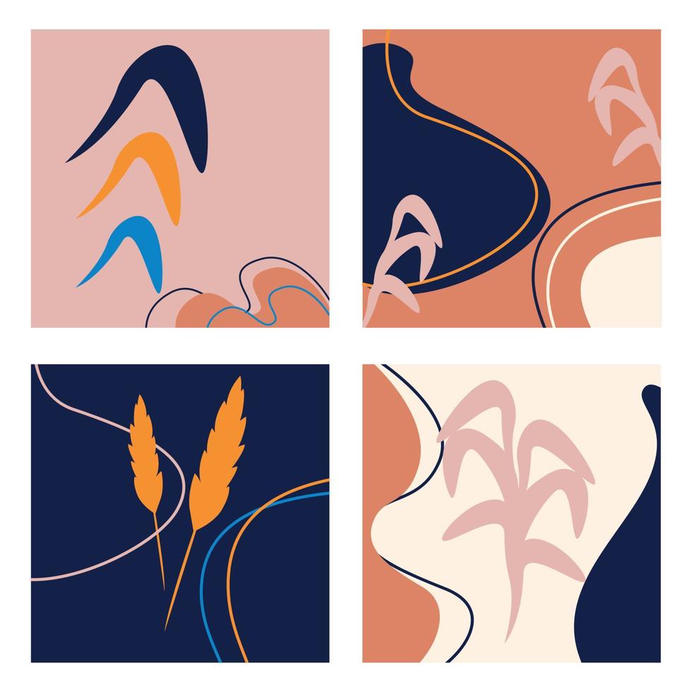 Organic highlights set vector