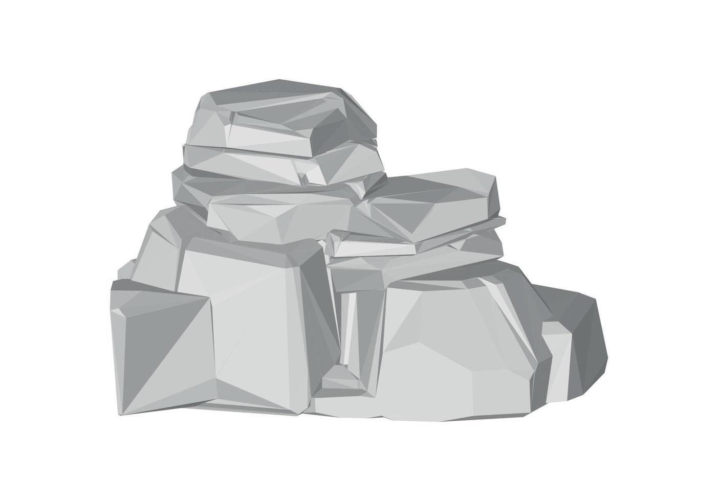 ilustración vectorial de piedra 3d vector