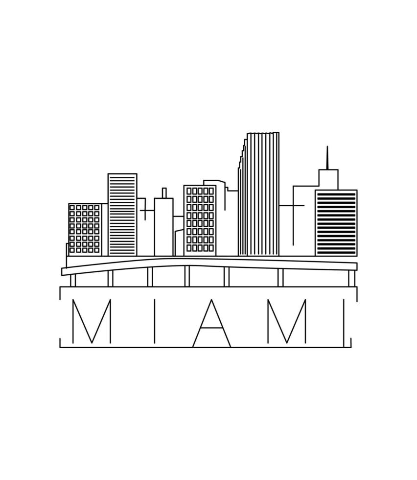 ilustración vectorial de miami vector