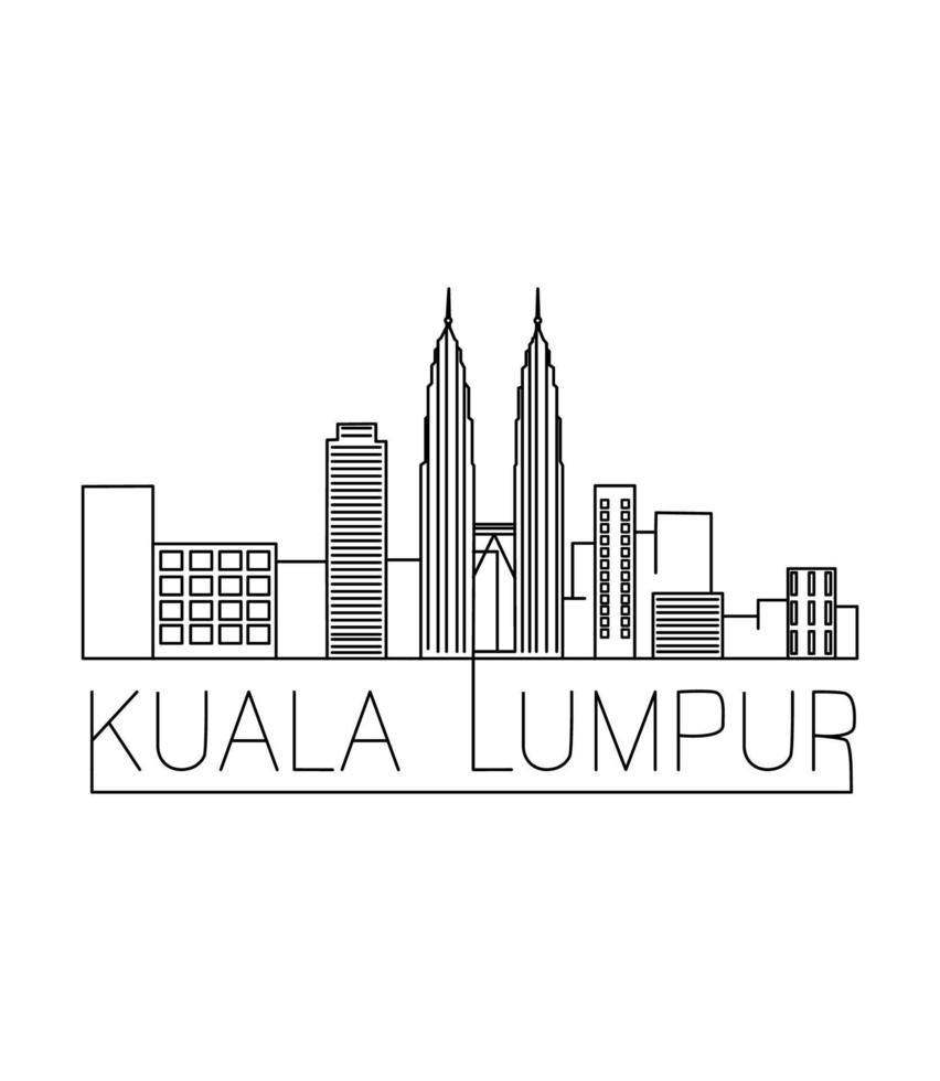 ilustración vectorial de kuala lumpur vector