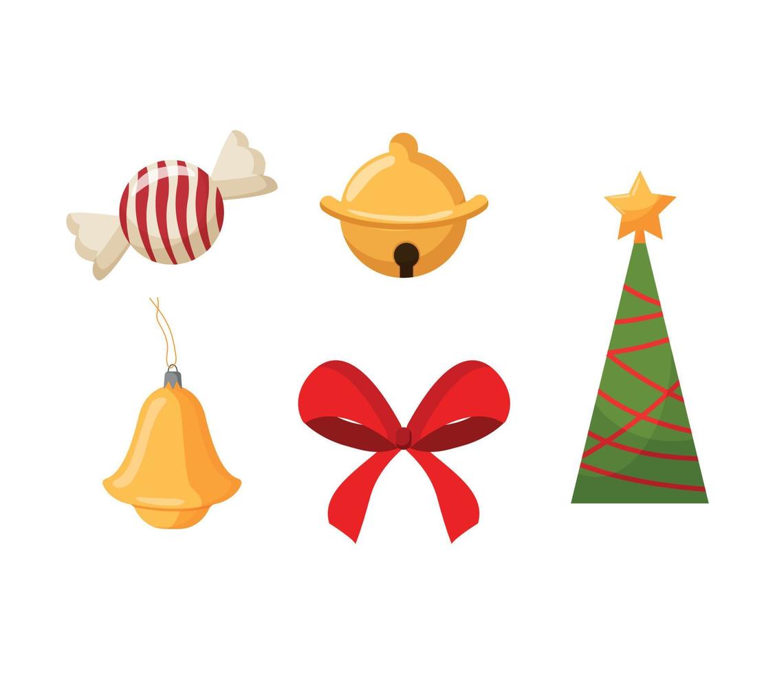 Set Christmas toy vector