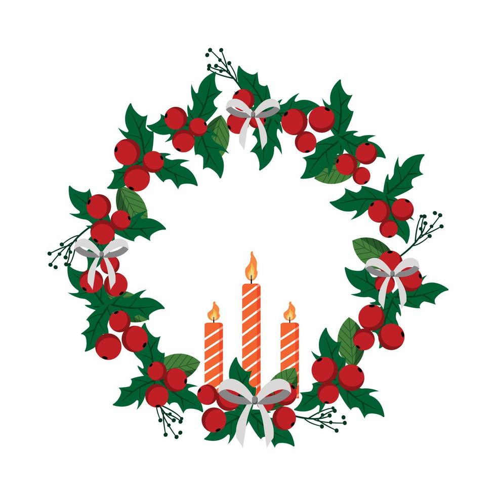 Vector illustration of Christmas Wreath