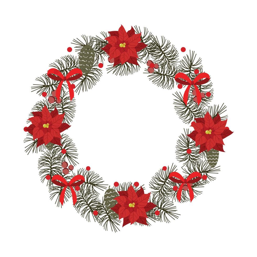 Vector illustration of Christmas Wreath