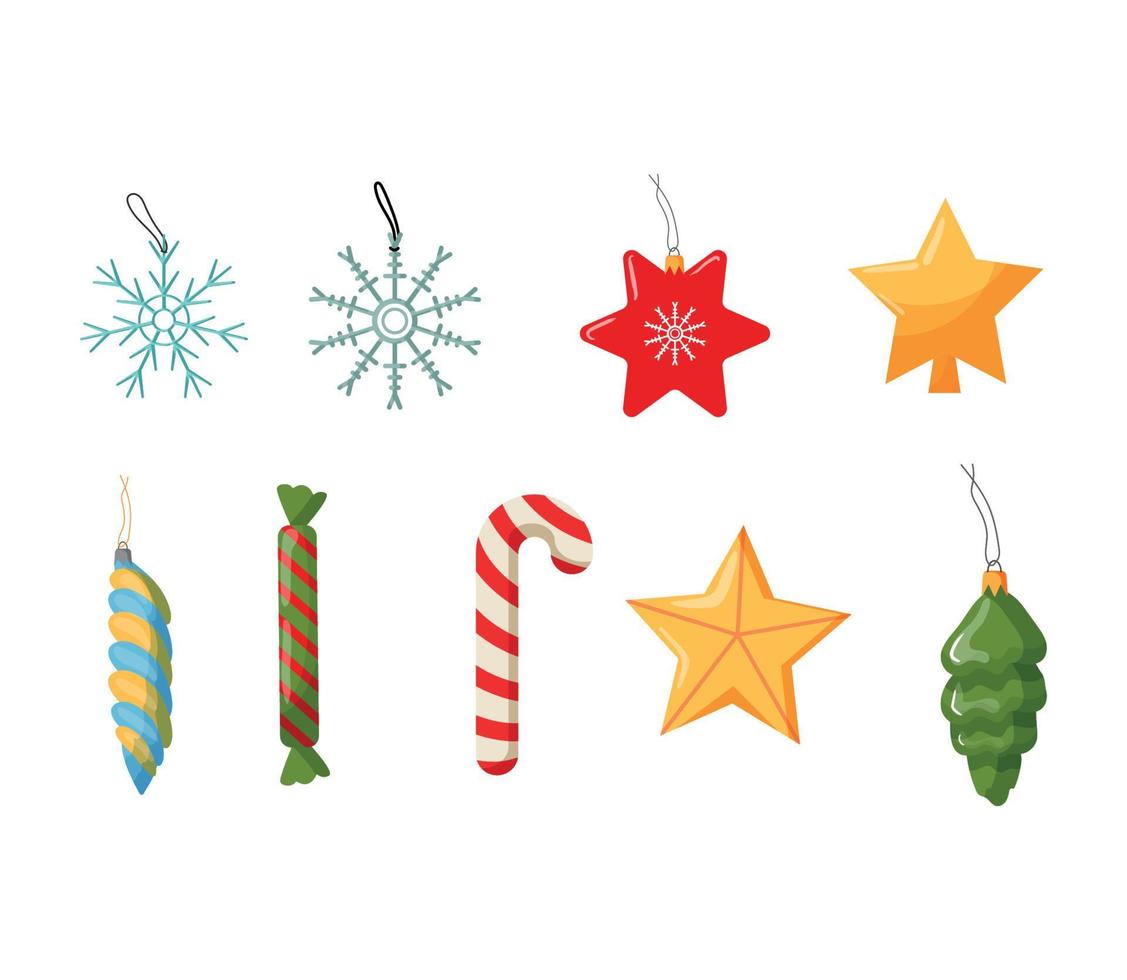 Set Christmas toy vector