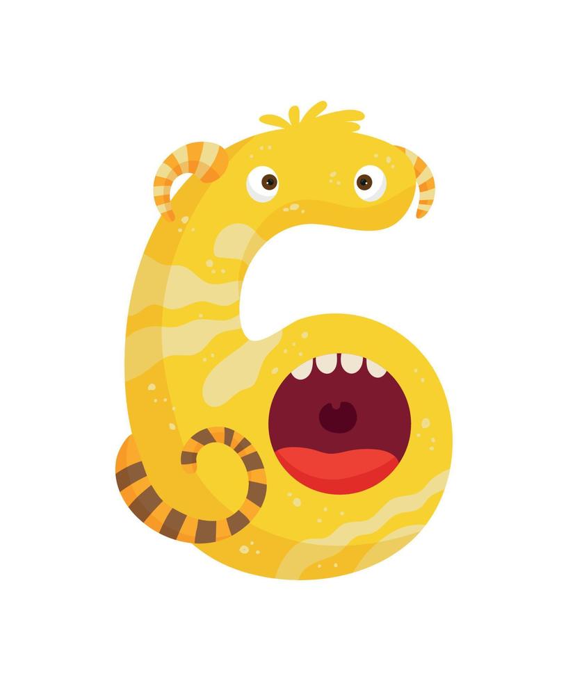 Font with Cute Monster vector