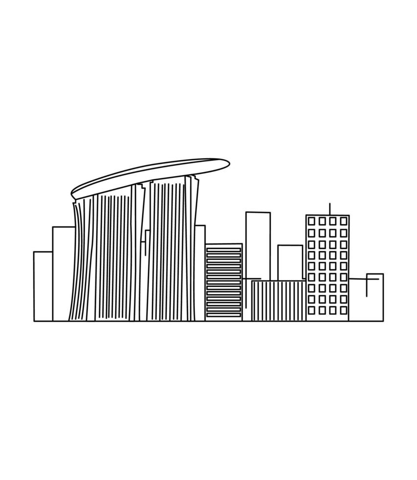 ilustración vectorial de singapur vector