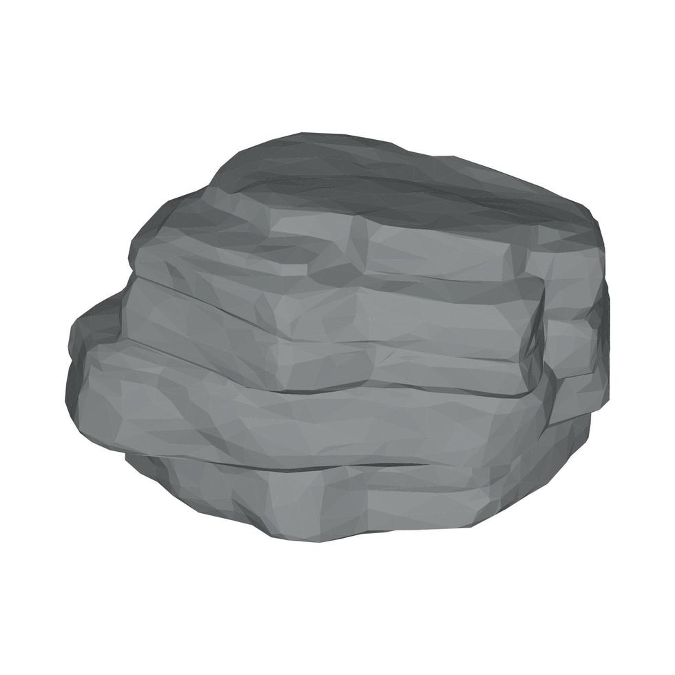 ilustración vectorial de piedra 3d vector