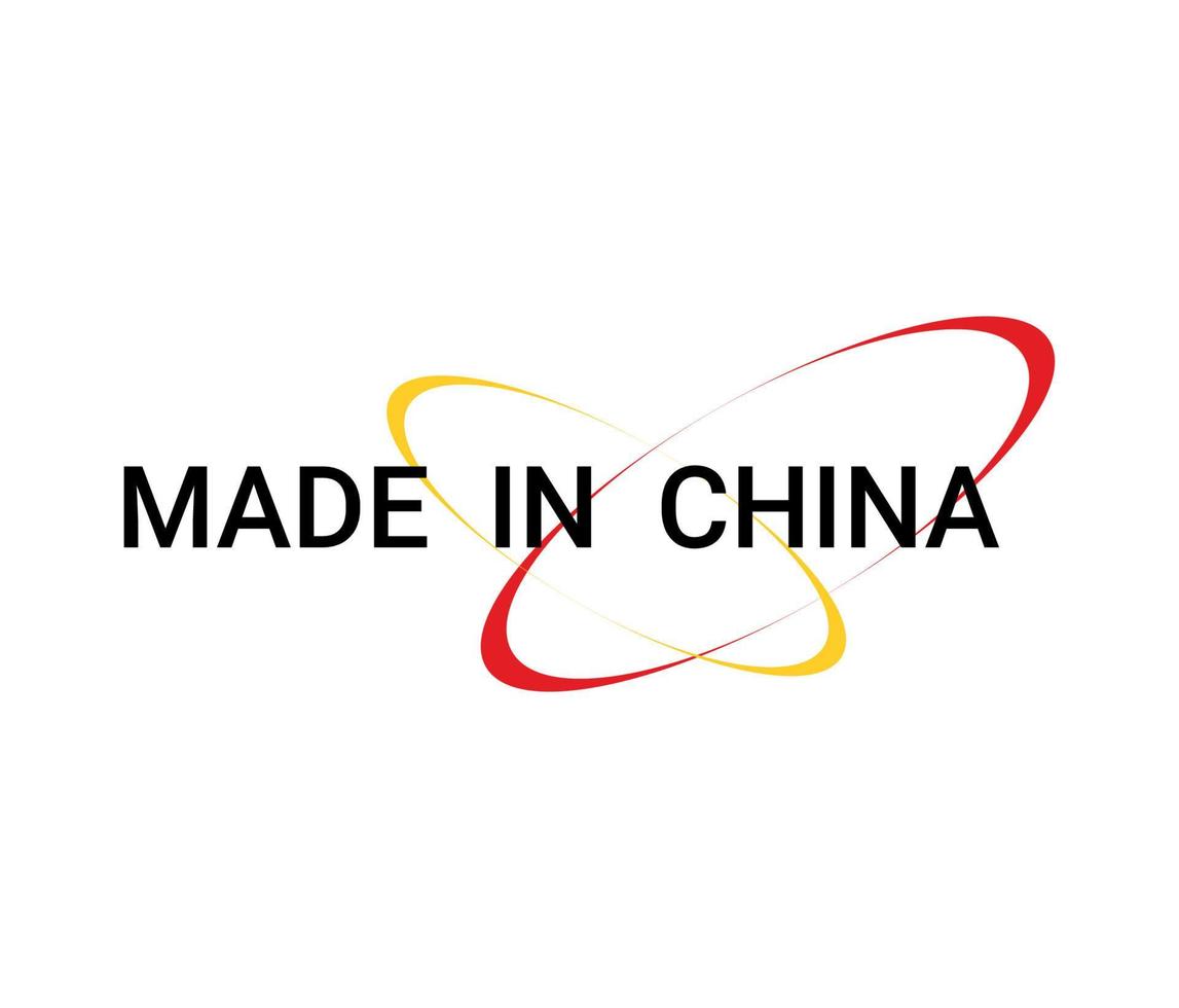 Labels of Made in China vector