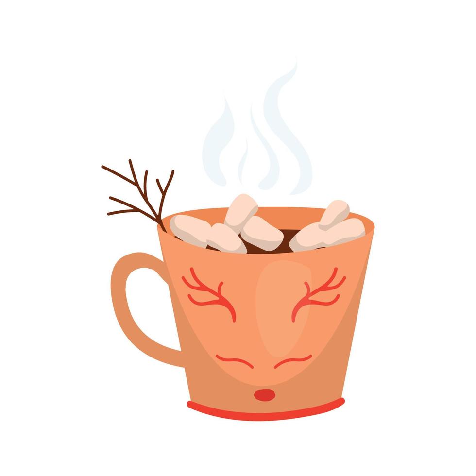 Christmas hot drink vector