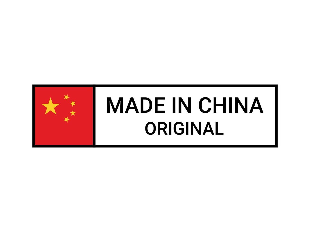 Labels of Made in China vector