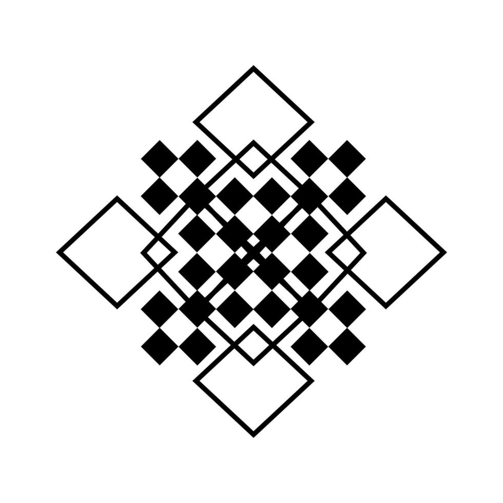 Black Ethnic Geometric Pattern vector