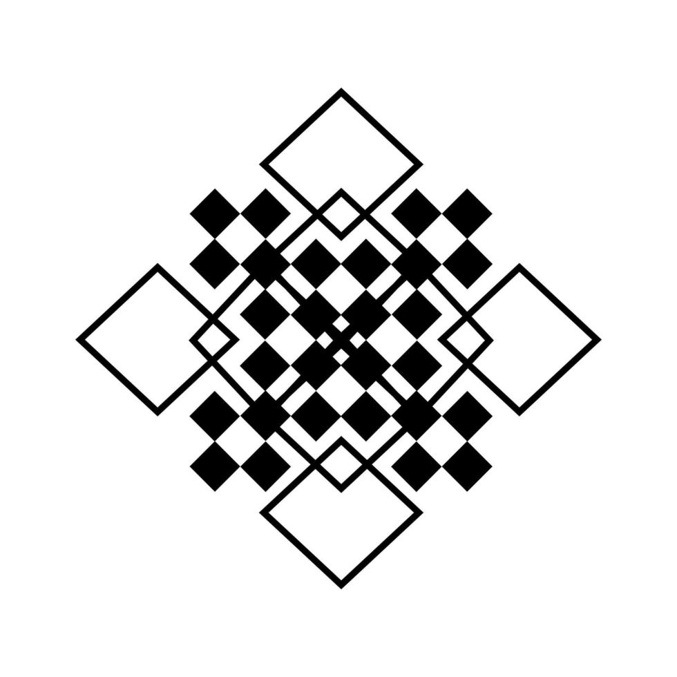 Black Ethnic Geometric Pattern vector