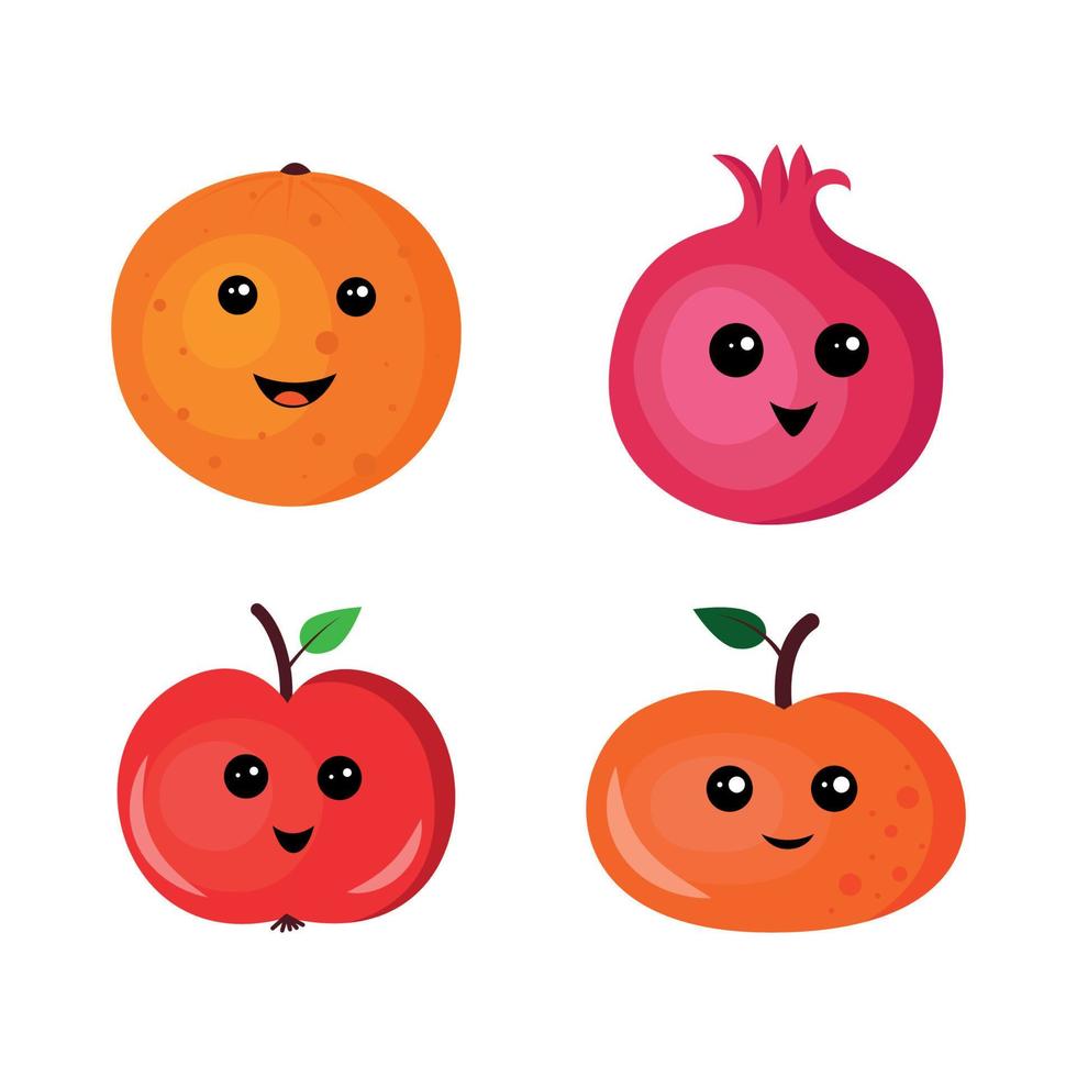 conjunto de frutas vector