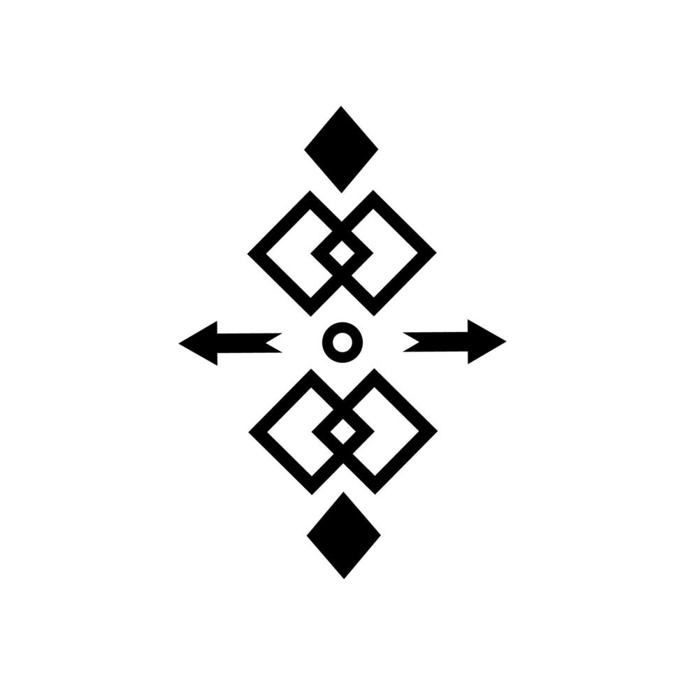 Black Ethnic Geometric Pattern vector