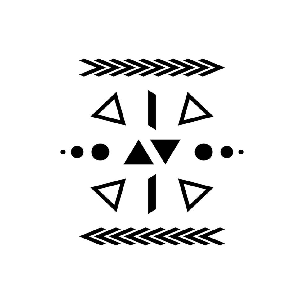 Black Ethnic Geometric Pattern vector