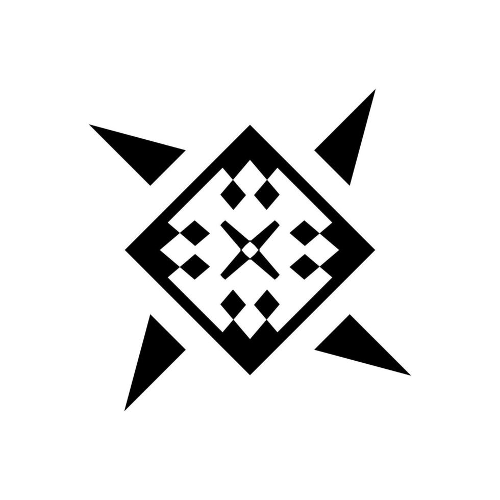 Black Ethnic Geometric Pattern vector