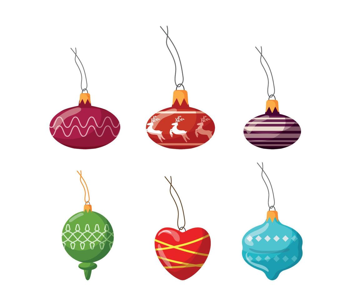 Set Christmas toy vector