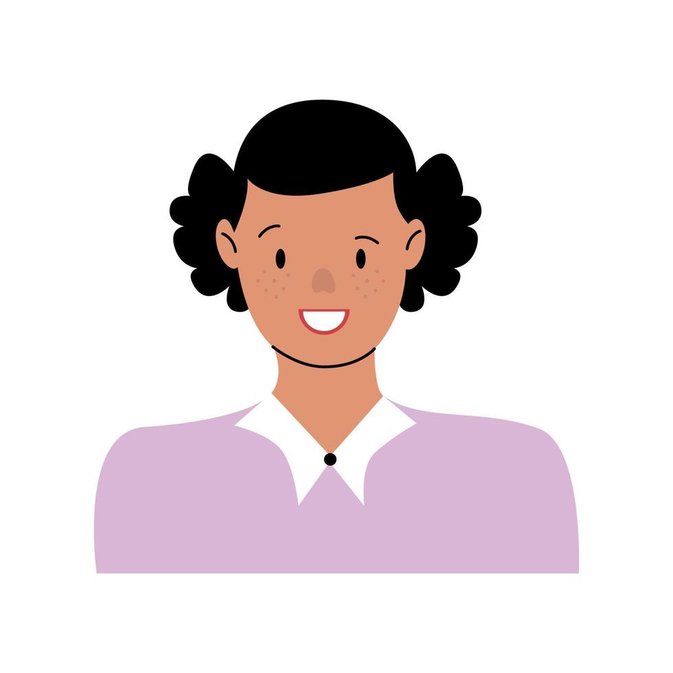 ilustración vectorial de avatar femenino vector