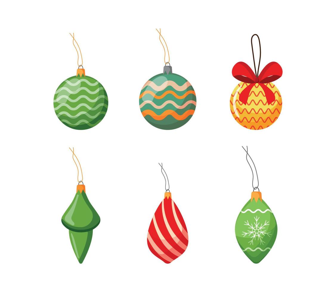 Set Christmas toy vector