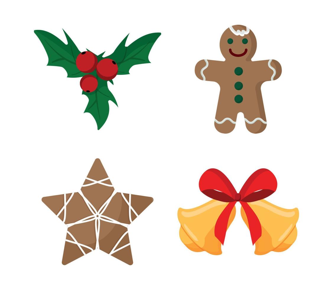 Set Christmas toy vector