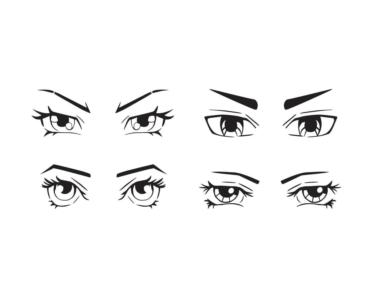 conjunto de expresión de ojos vector