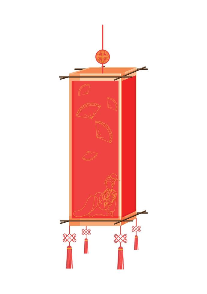 ilustración vectorial de linterna china vector