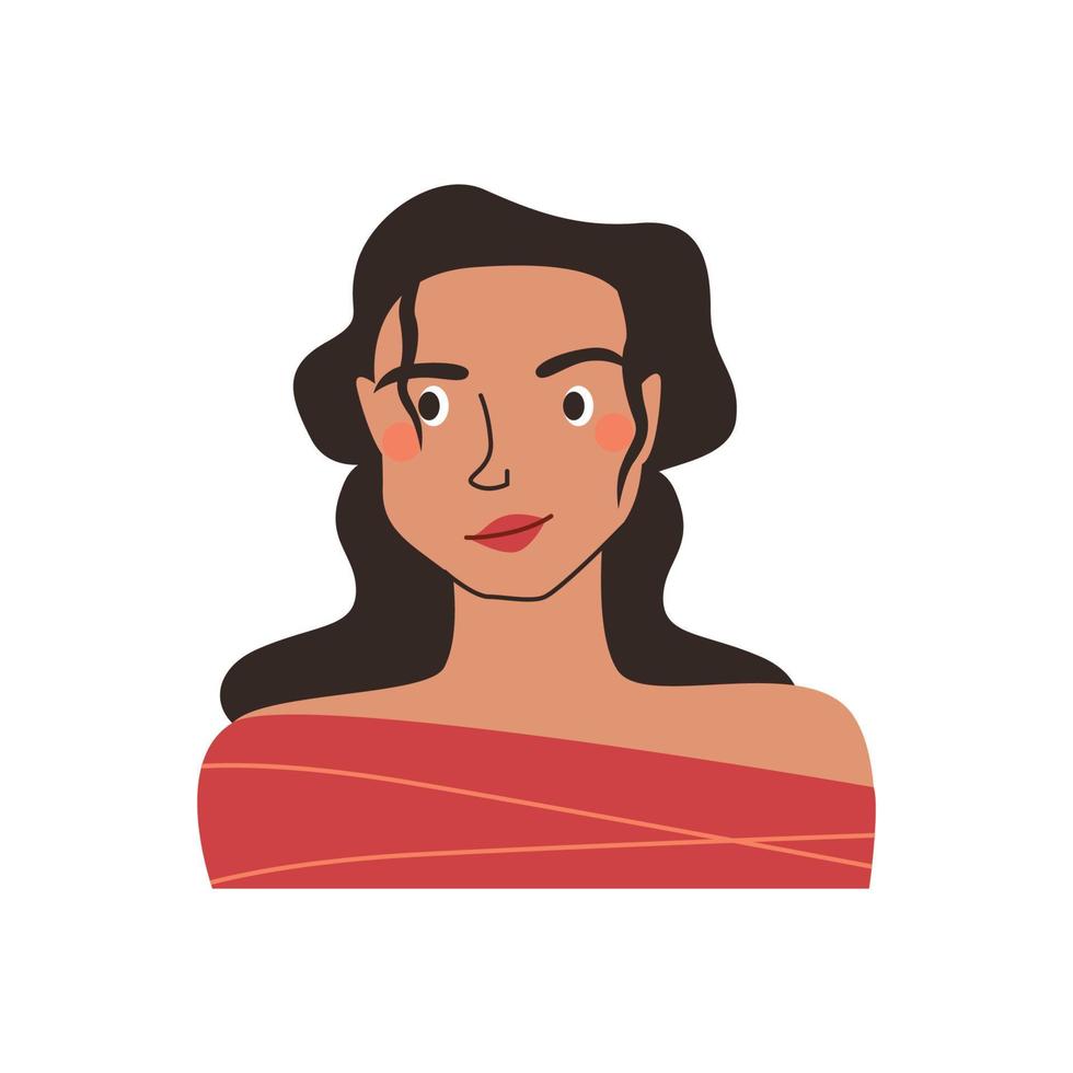 ilustración vectorial de avatar femenino vector