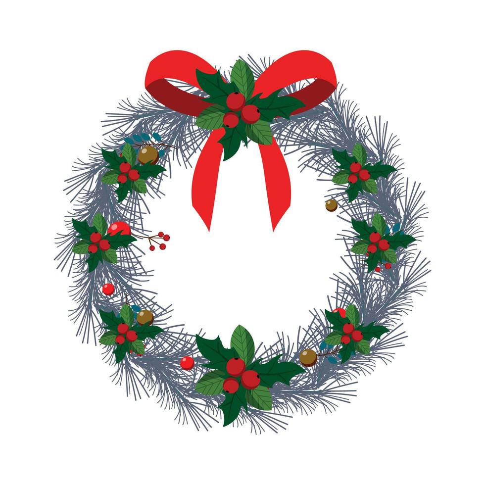 Vector illustration of Christmas Wreath