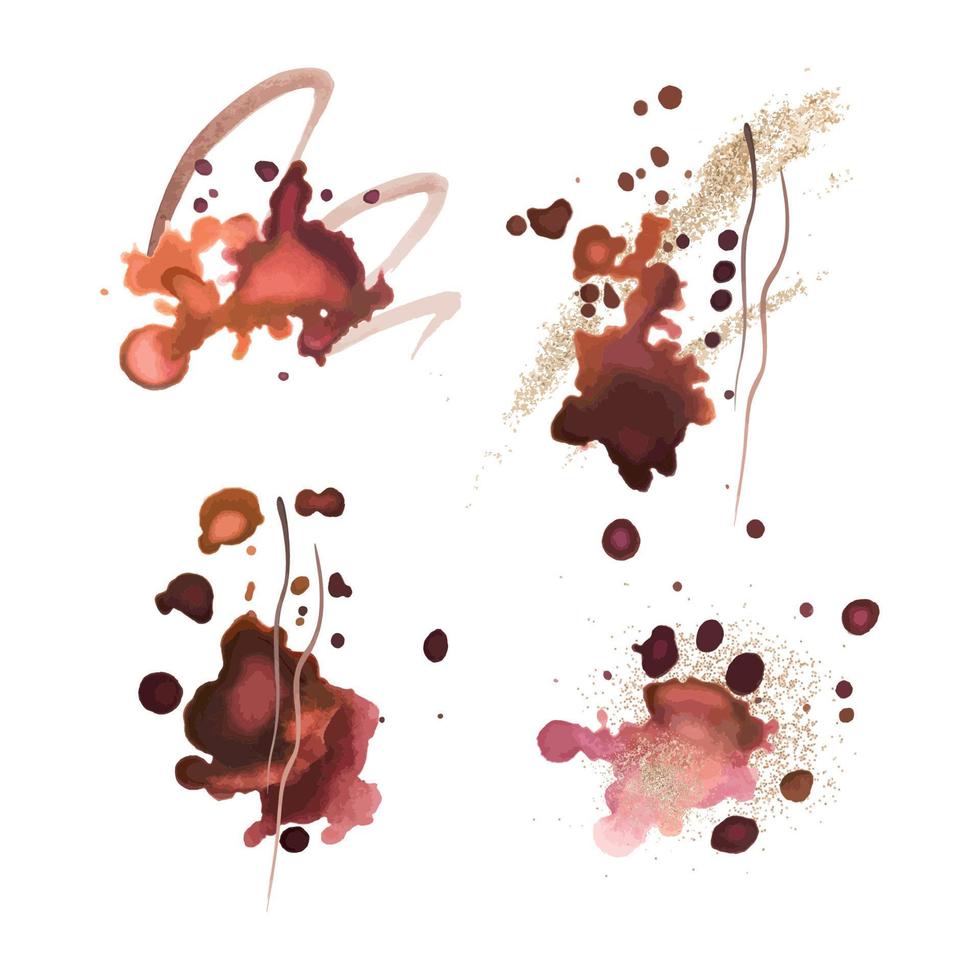 Vector illustration of Multicolored Brush Strokes