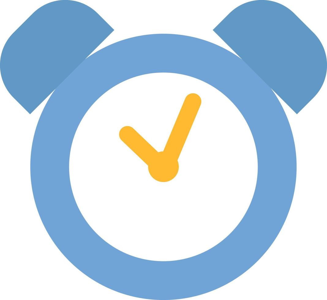 Blue alarm clock, illustration, vector, on a white background. vector