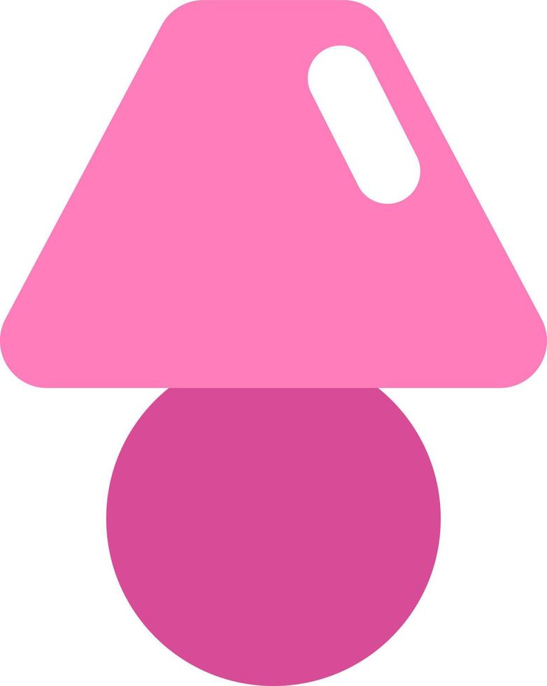 lámpara de mesa rosa, ilustración, vector, sobre un fondo blanco. vector