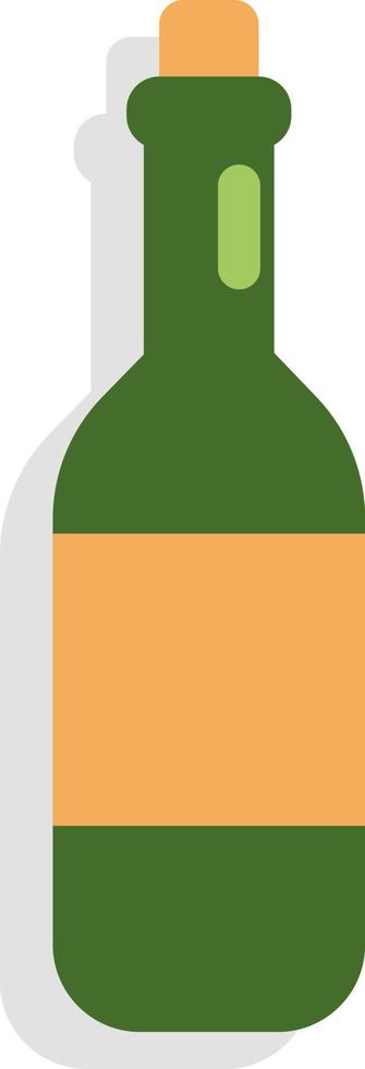 Bottle of Italian wine, icon illustration, vector on white background