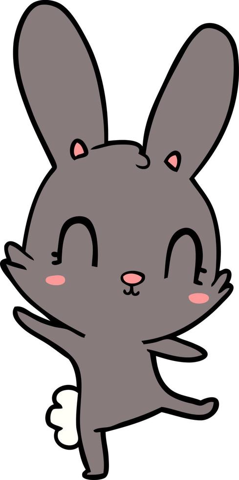 Vector bunny character in cartoon style