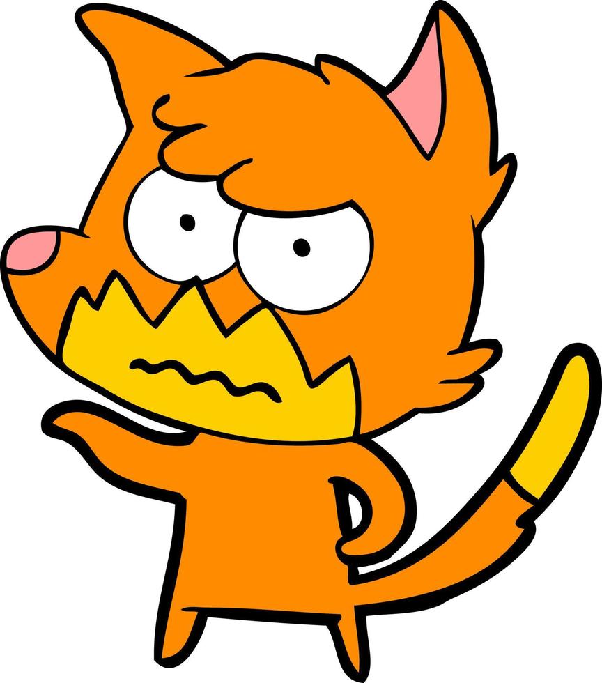 Vector fox character in cartoon style
