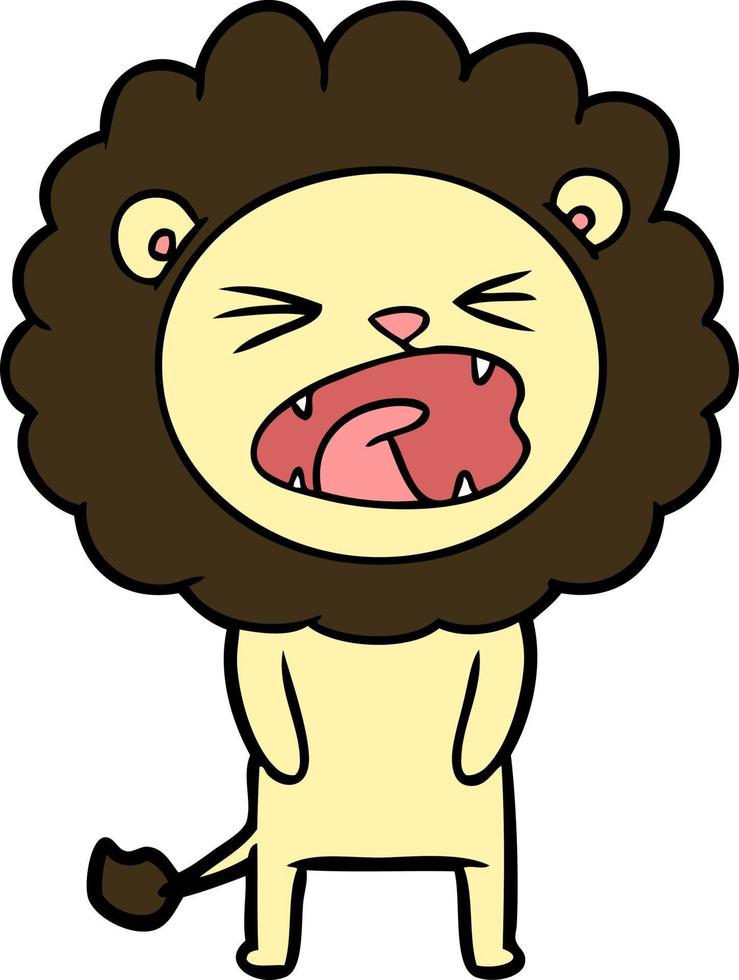 Vector lion character in cartoon style