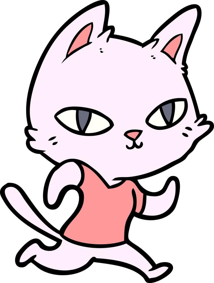 Vector cat character in cartoon style