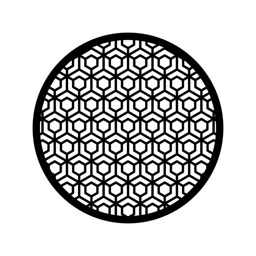 Black and white Chinese ornaments and symbols vector