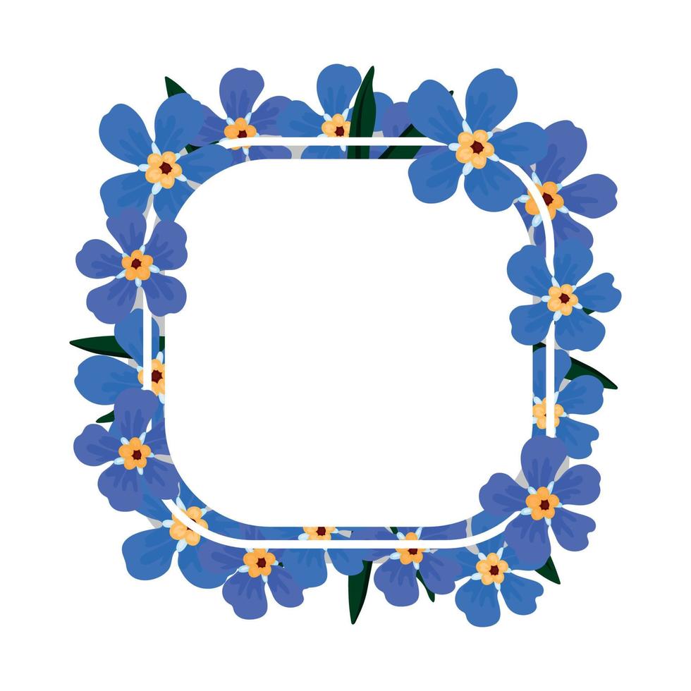 Vector illustration of Floral frame
