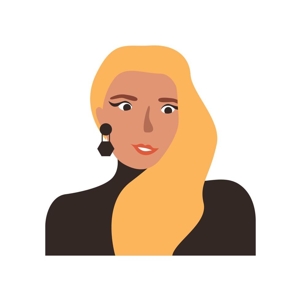 ilustración vectorial de avatar femenino vector