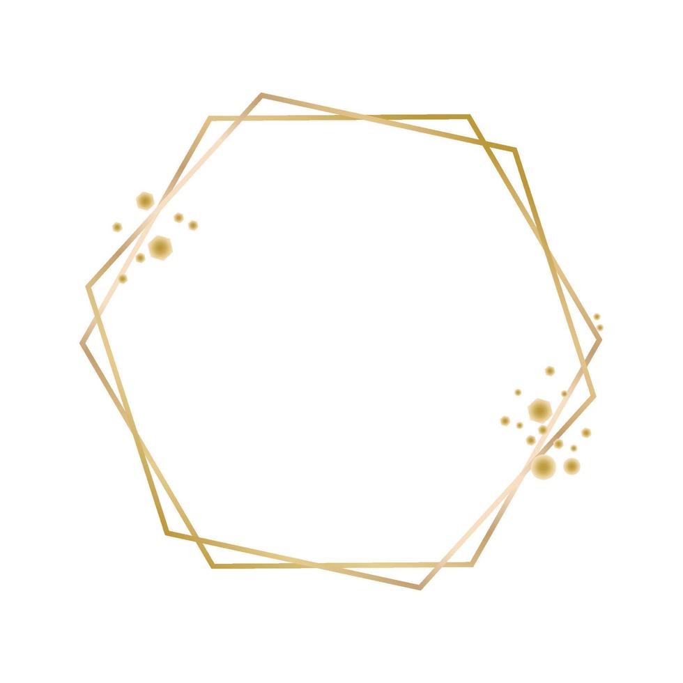 Vector illustration of Golden Frame