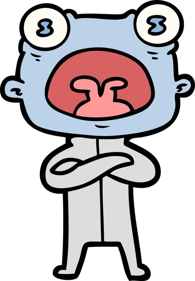 Vector alien character in cartoon style