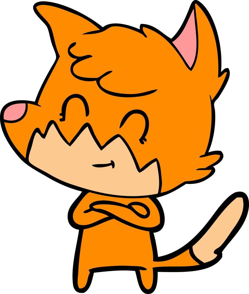 Vector fox character in cartoon style