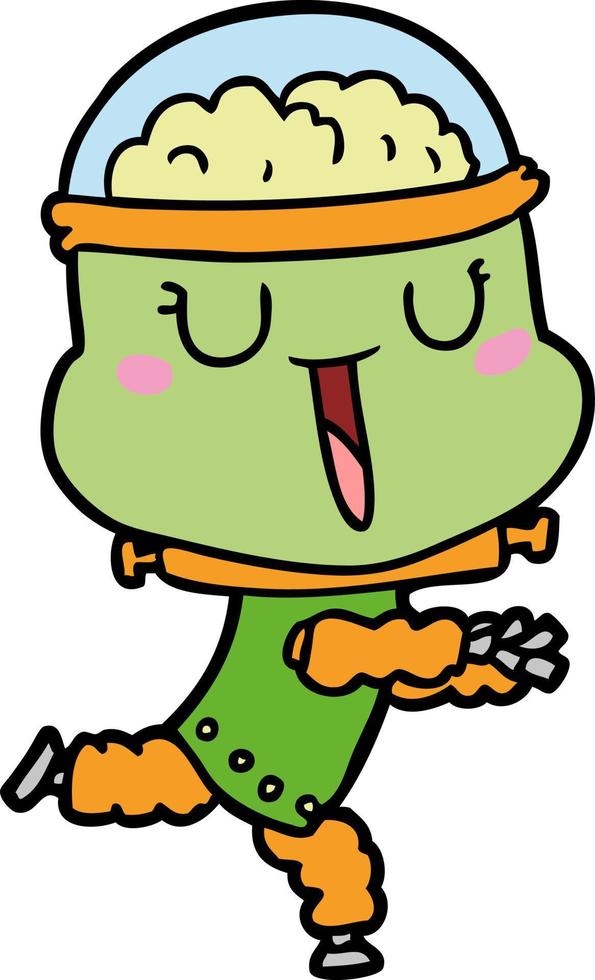 Vector robot character in cartoon style