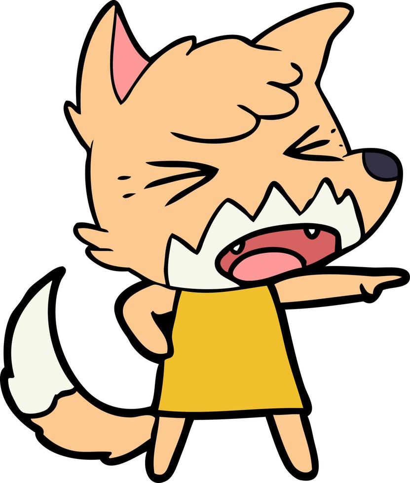 Vector fox character in cartoon style