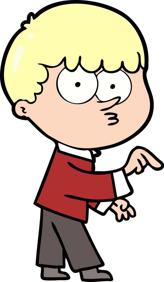 Vector boy character in cartoon style