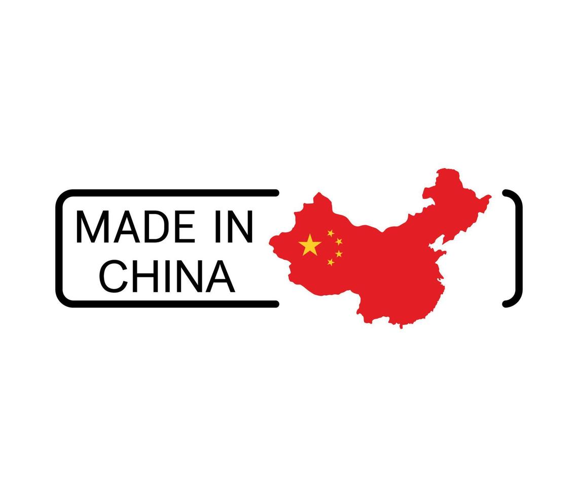 Labels of Made in China vector