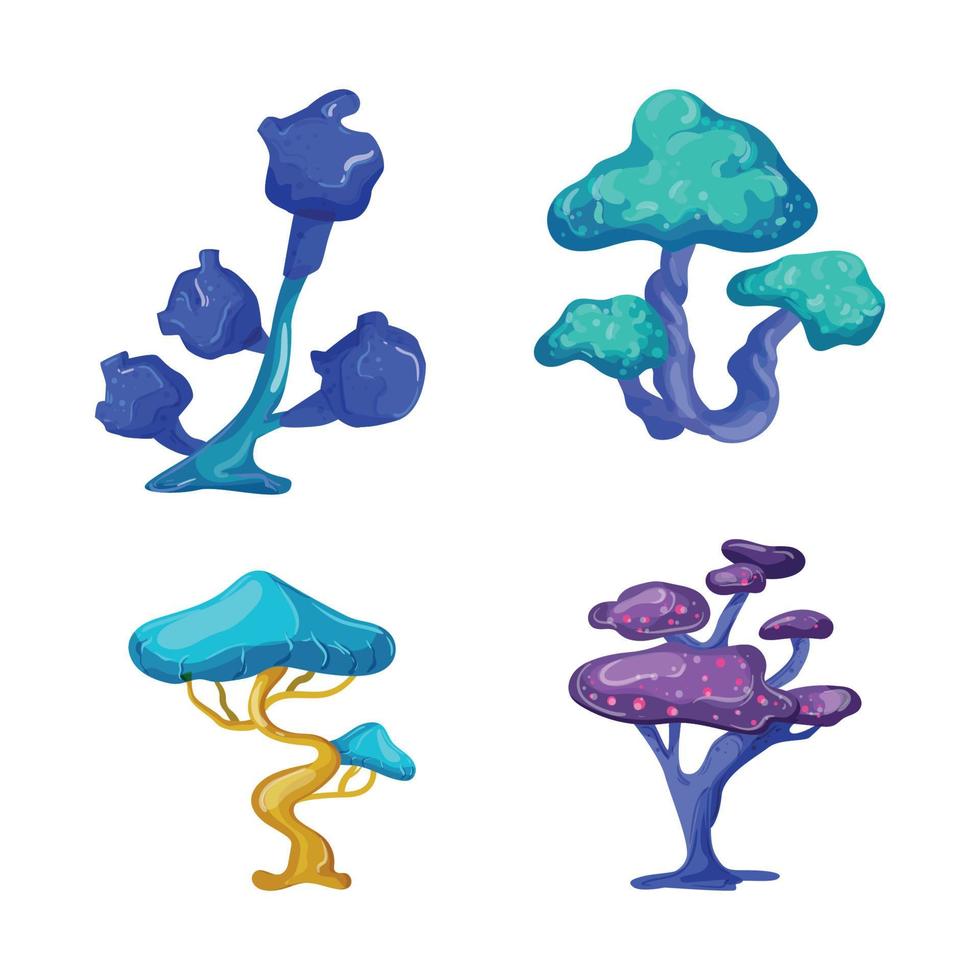 Fantasy Trees Set vector